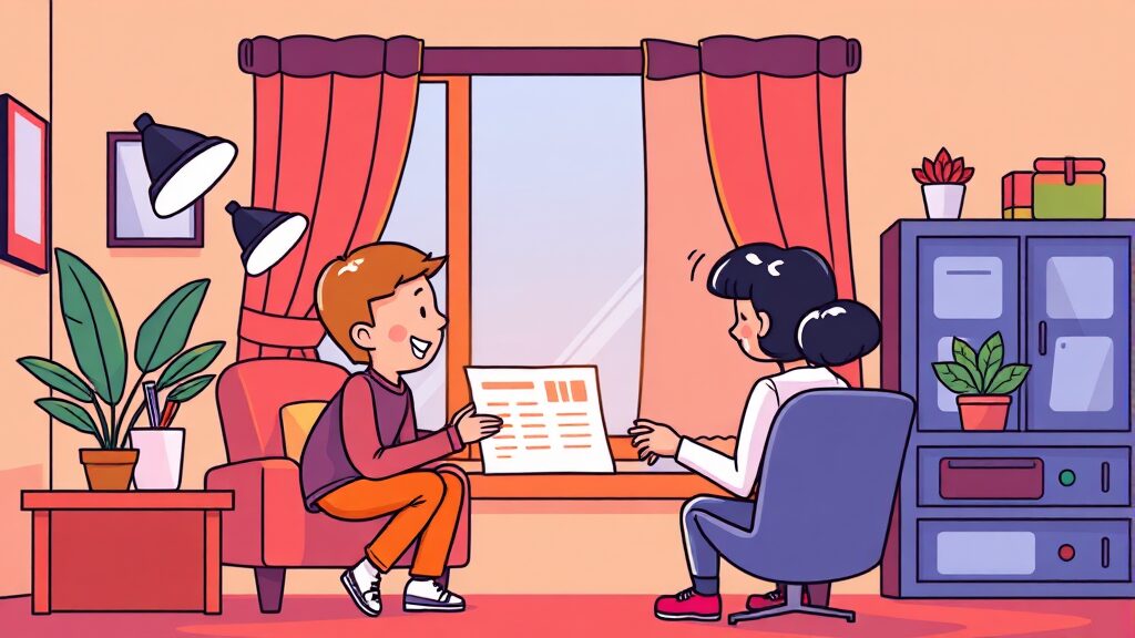 간소화 서비스 이용 방법 (cartoon 스타일)