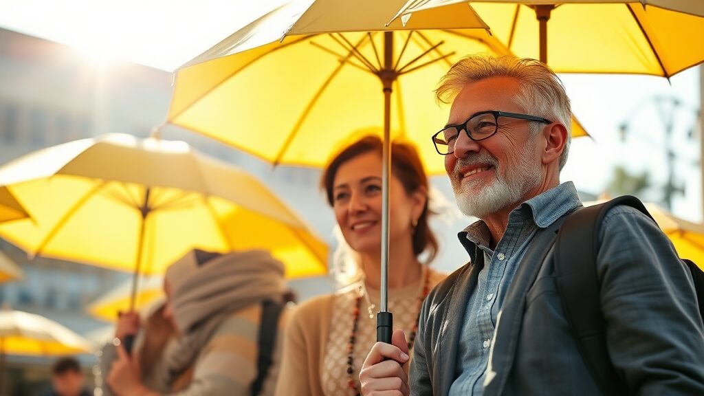 노란우산공제란? (realistic 스타일)