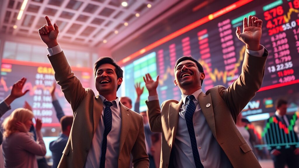 코스피 5000 돌파: 나경원·이준석 과거 발언 재조명과 미래 전망 2 코스피 5000 돌파 현실로 (realistic 스타일)