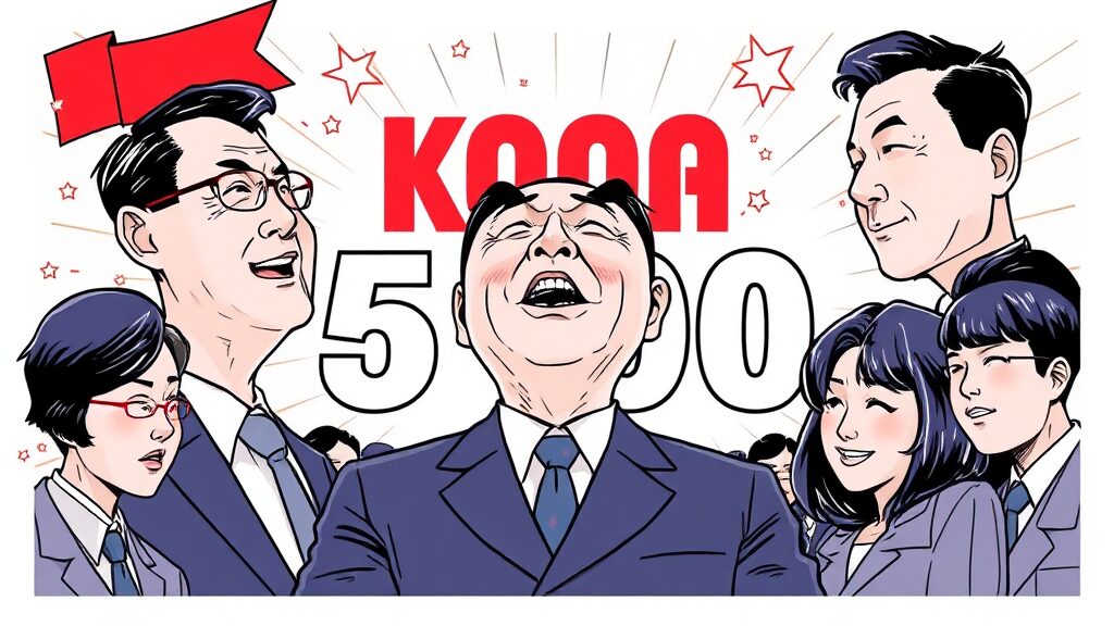 코스피 5000 돌파: 나경원·이준석 과거 발언 재조명과 미래 전망 4 과거 코스피 관련 발언 재조명 (illustration 스타일)
