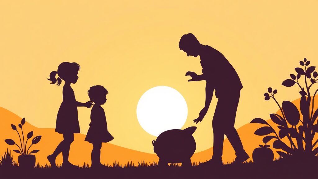 육아휴직 급여: 누가 얼마나? (illustration 스타일)