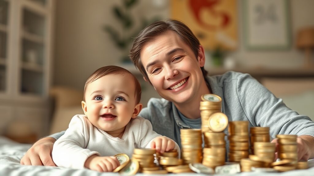 2026년 육아휴직 급여 계산법 & 예시 (realistic 스타일)