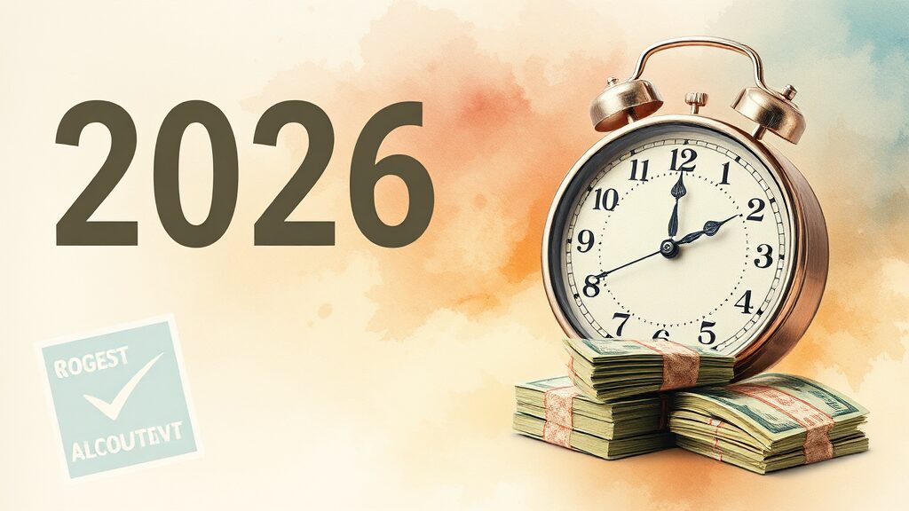 2026년, 무엇이 달라지나? (watercolor 스타일)