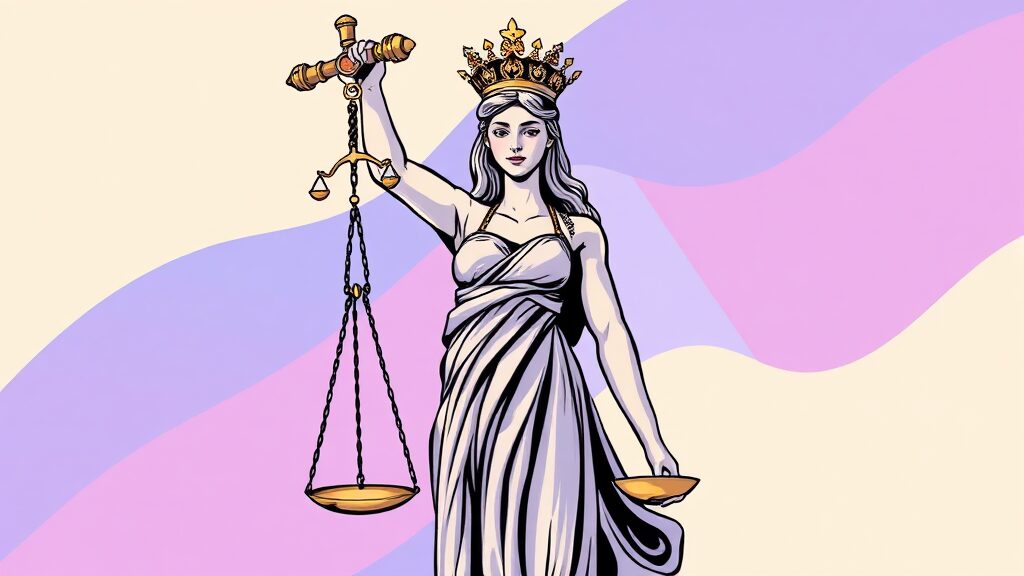 과거 판결 경향 분석 (illustration 스타일)