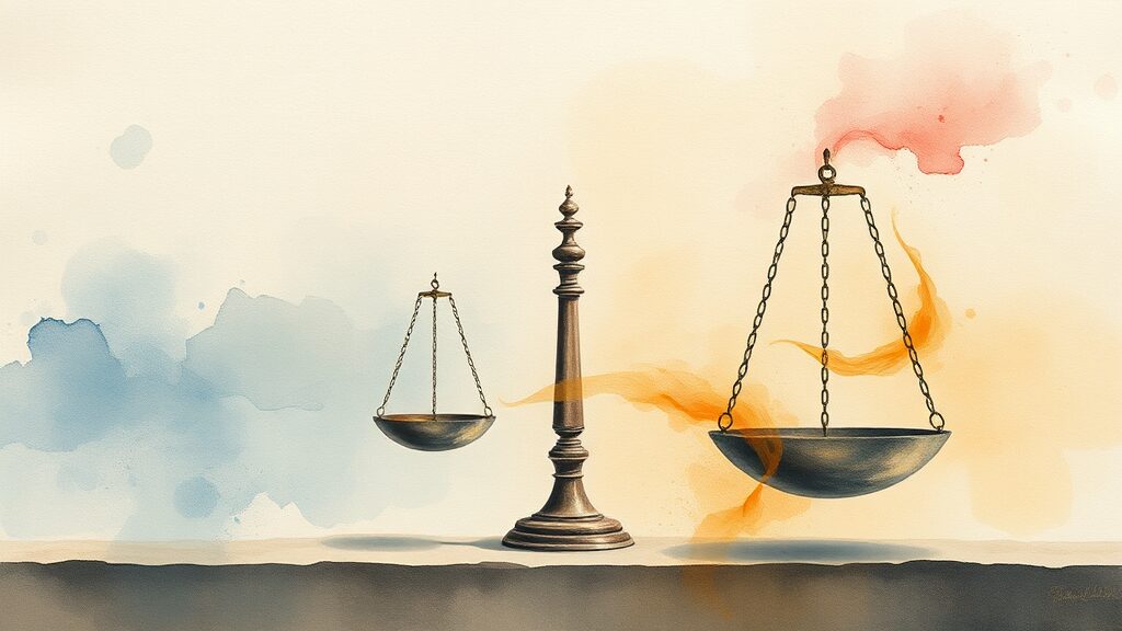 판결에 대한 사회적 반응 (watercolor 스타일)