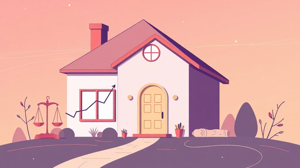 주담대 금리 유형별 특징 (illustration 스타일)