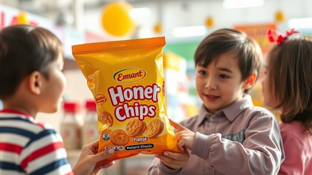 이마트 영등포점 과자 무한담기 행사 개요 (realistic 스타일)