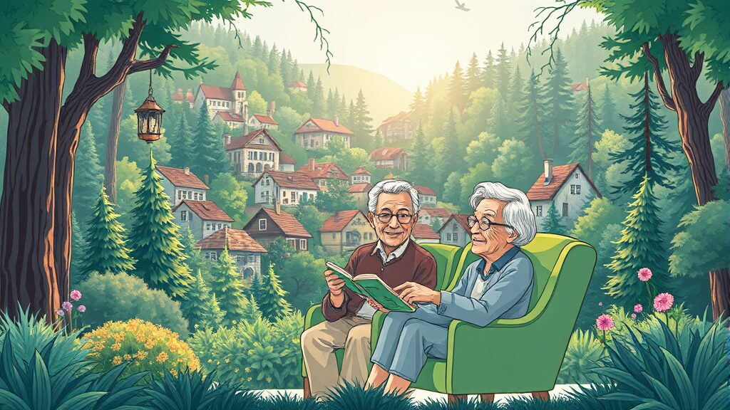 실버타운 선택 기준 (illustration 스타일)