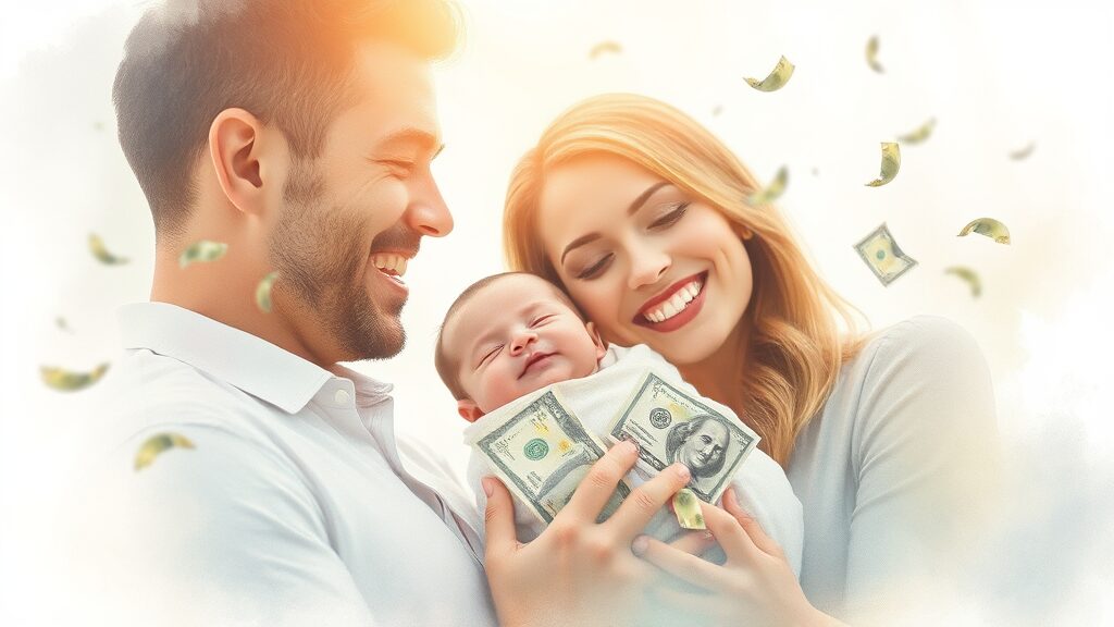 아동수당 외 정부 현금성 지원 제도 (watercolor 스타일)