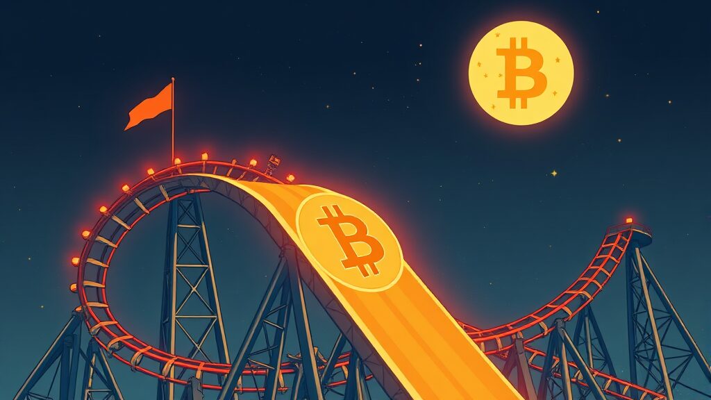 비트코인 폭락 원인 심층 분석: 시세 전망, 투자 전략 A to Z 6 앞으로 비트코인 가격은? (illustration 스타일)