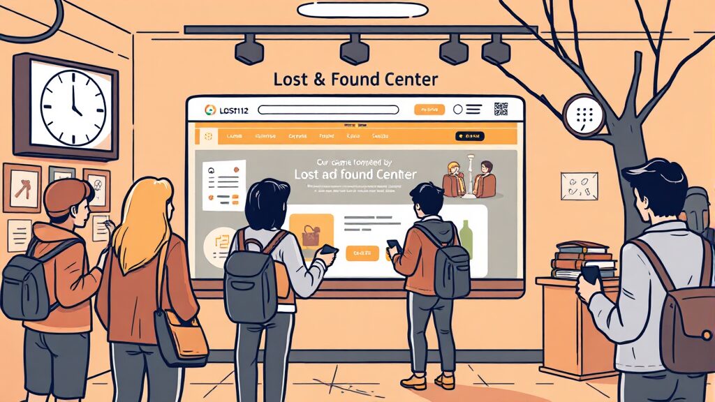 습득물, 이렇게 찾아보세요! (illustration 스타일)