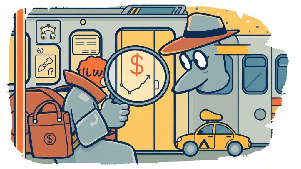 대중교통, 잃어버렸다면? (illustration 스타일)