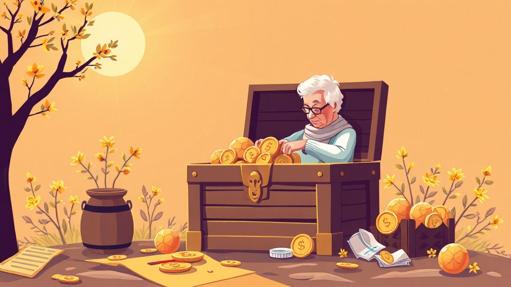 퇴직연금 IRP 이전: 절세 혜택 & 꿀팁 (illustration 스타일)