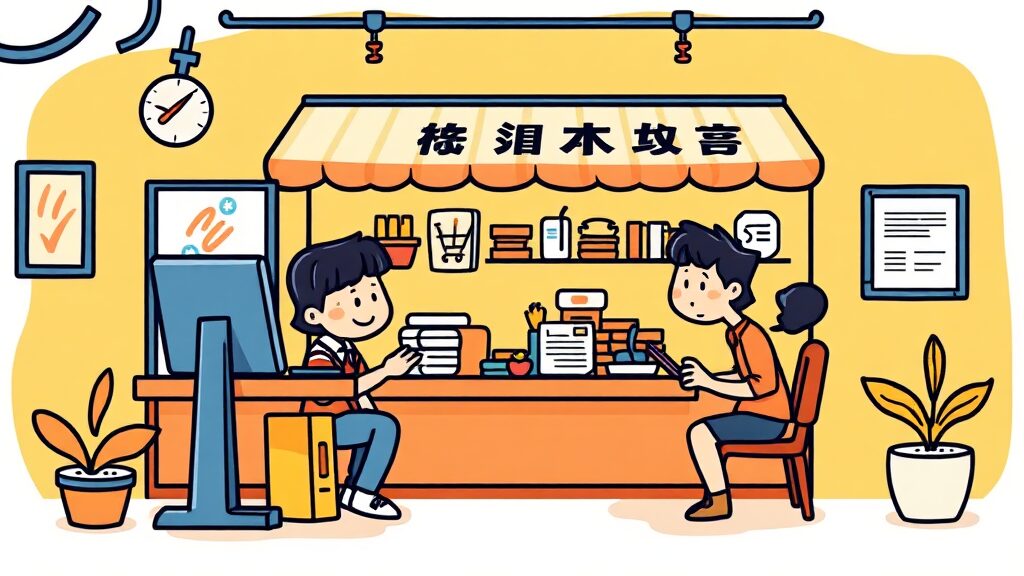 신청 방법 및 절차 (cartoon 스타일)