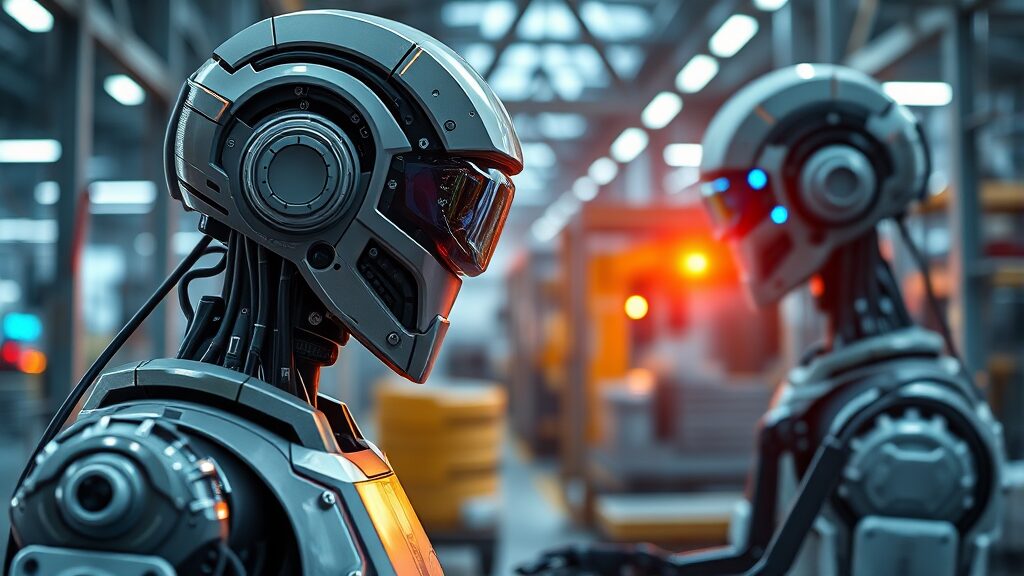 기업 내 AI 에이전트 도입의 필요성 (realistic 스타일)