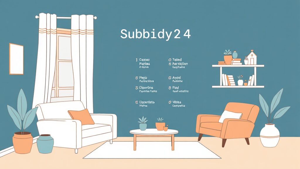 보조금24: 나에게 맞는 지원금, 집에서 편하게 찾는 방법 (illustration 스타일)