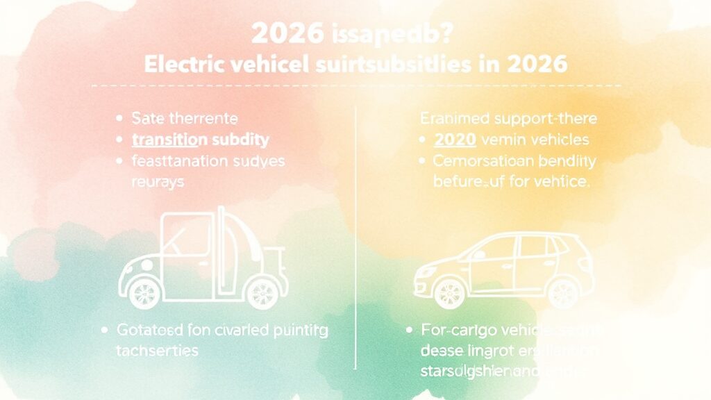 2026년 전기차 보조금 정책 핵심 변화 (watercolor 스타일)