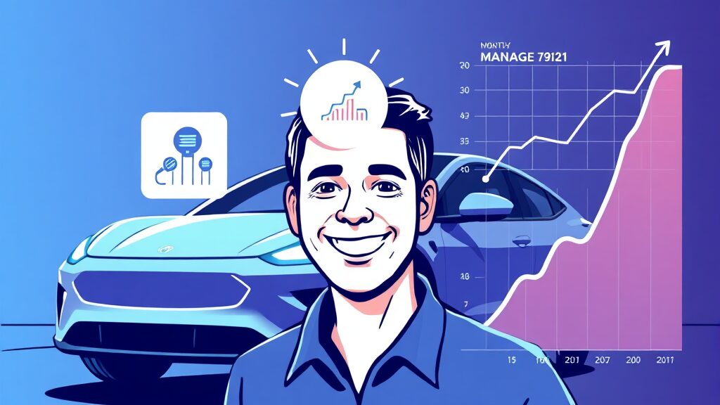 전기차 리스 구조와 장점 분석 (illustration 스타일)