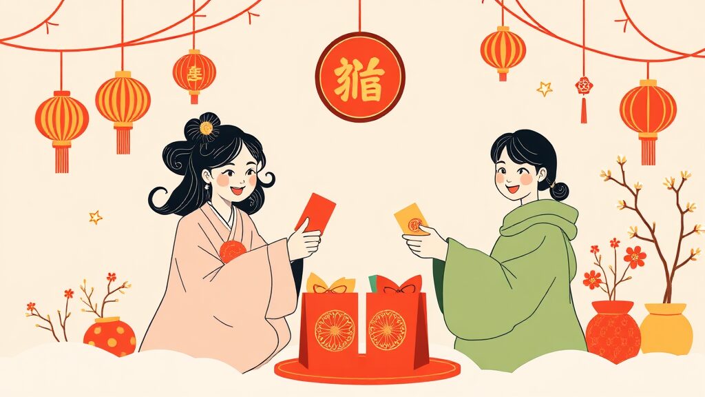 새해 행운을 잡는 방법: 케이뱅크 복주머니 이벤트 (illustration 스타일)