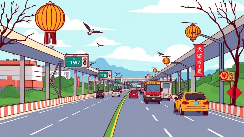 고속도로 교통정보, CCTV로 실시간 확인하는 법 (cartoon 스타일)