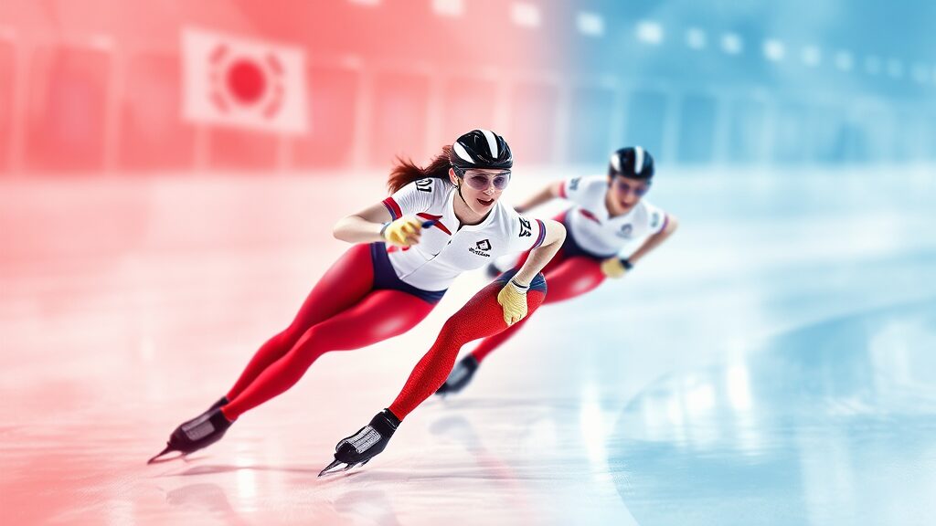 짜릿한 금메달 역전 드라마 (watercolor 스타일)