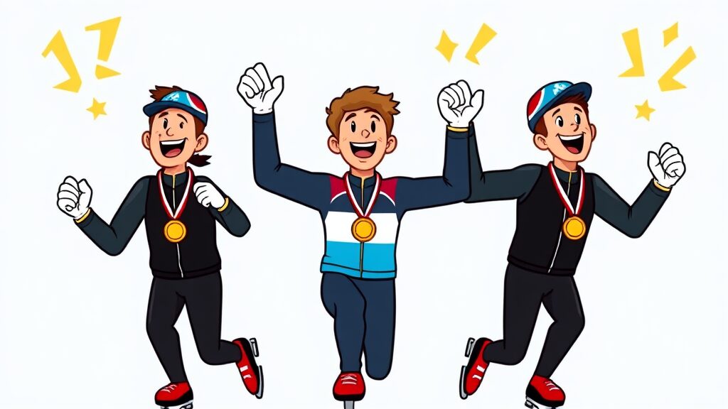 금메달 획득의 의미와 앞으로의 전망 (cartoon 스타일)