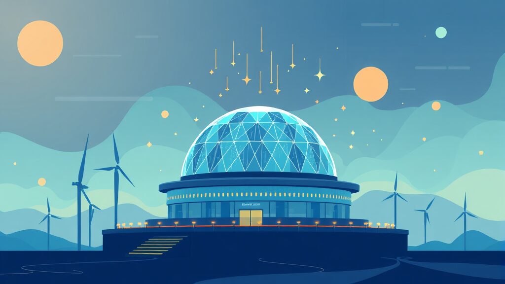 국내 SMR 개발 현황 및 미래 전망 (illustration 스타일)