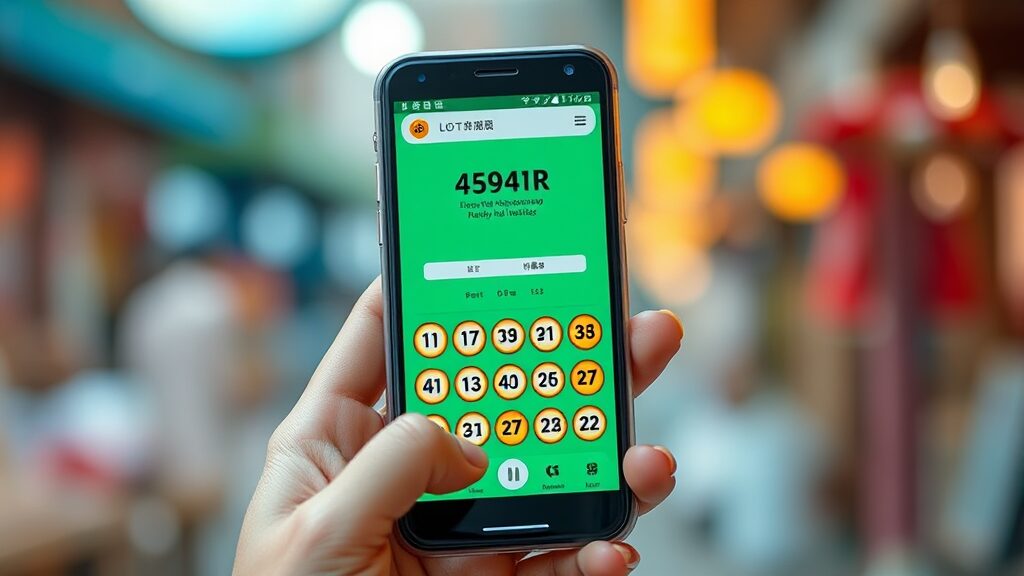 다양한 플랫폼에서 모바일 로또 구매하기 (realistic 스타일)
