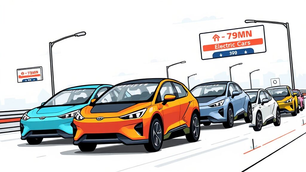 3000만원대 전기차, 실구매가 비교 분석 (cartoon 스타일)