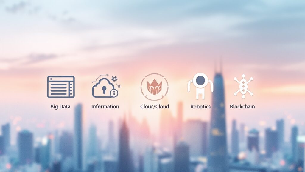 미래를 선도할 핵심 기술 분야별 자격증 소개 (watercolor 스타일)