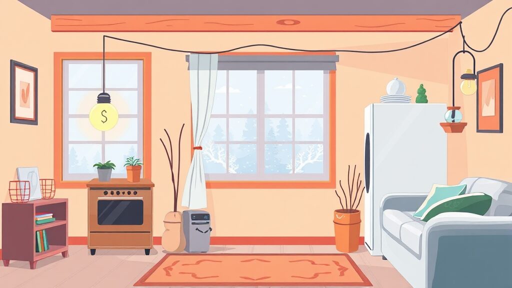 전기요금 누진제, 똑똑하게 활용하는 절약 방법 (illustration 스타일)