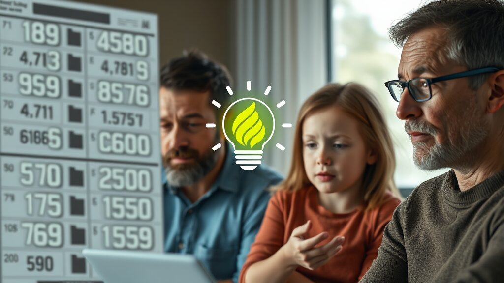 전기요금 인상, 우리 집 고지서에 미칠 영향은? (realistic 스타일)