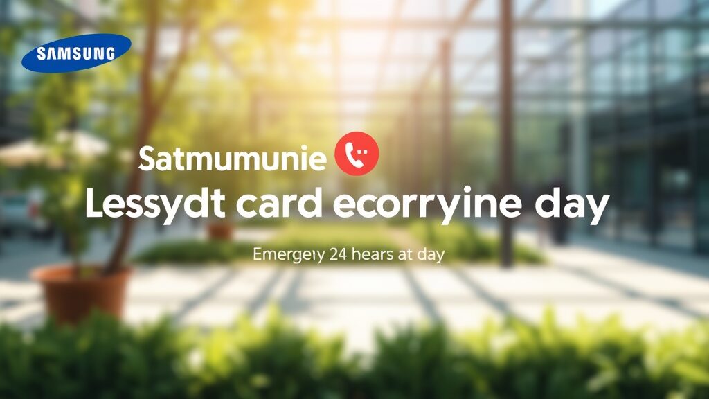 삼성카드 고객센터 전화번호, 상담원 연결, 운영 시간 완벽 정리 6 카드 분실 및 긴급 신고 전용 번호 안내 (realistic 스타일)