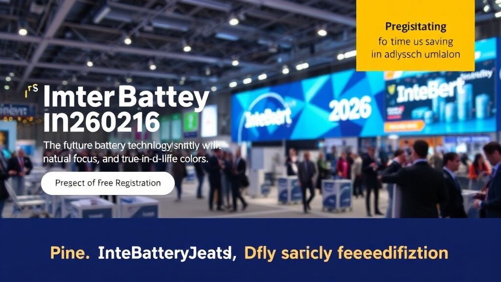 인터배터리 2026: 성공적인 참가를 위한 사전등록 완벽 가이드 (realistic 스타일)