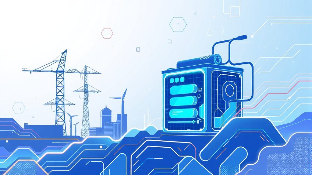 인터배터리 2026: 이차전지 산업의 현재와 미래를 엿보다 (illustration 스타일)