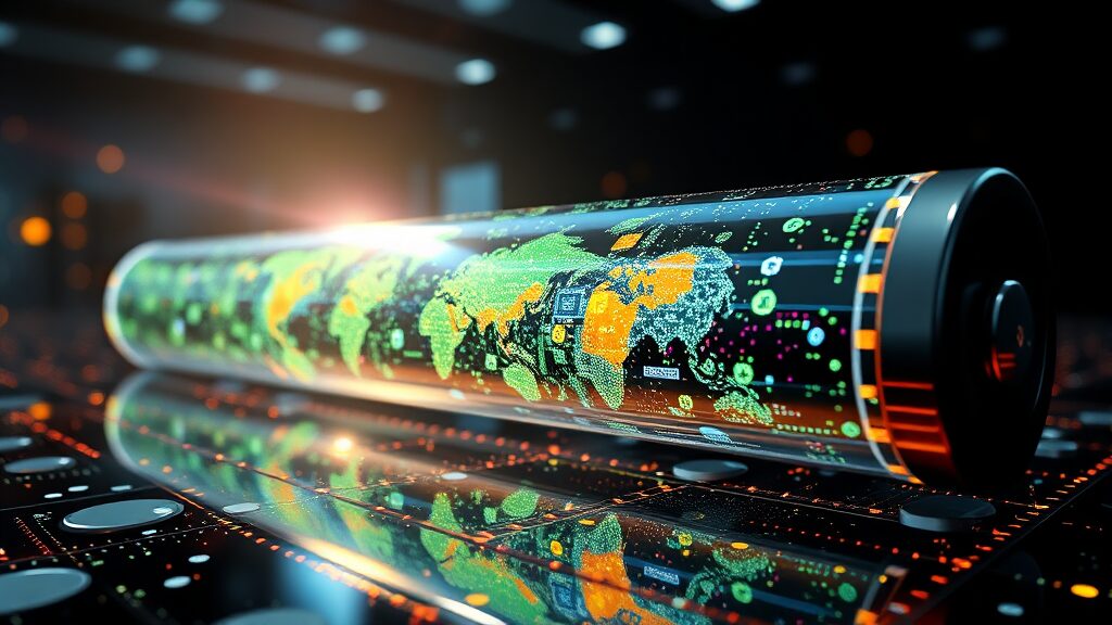 전고체 배터리: 미래 에너지 혁신과 투자 기회 총정리 4 전고체 배터리 밸류체인 분석: 주목해야 할 핵심 소재 및 부품 기업 (realistic 스타일)