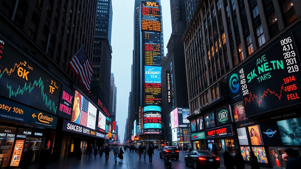 이란 공격, 미국 증시 혼조세: 유가·에너지주 급등, 방산·기술주 주목 5 방산 및 기술주 주목, 항공주 하락 (realistic 스타일)