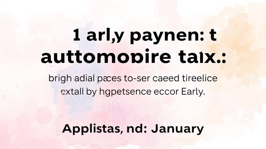 2026년 자동차세 연납, 10% 할인 혜택과 신청 방법 총정리 2 2026년 자동차세 연납 신청 기간 및 방법 완벽 정리 (watercolor 스타일)