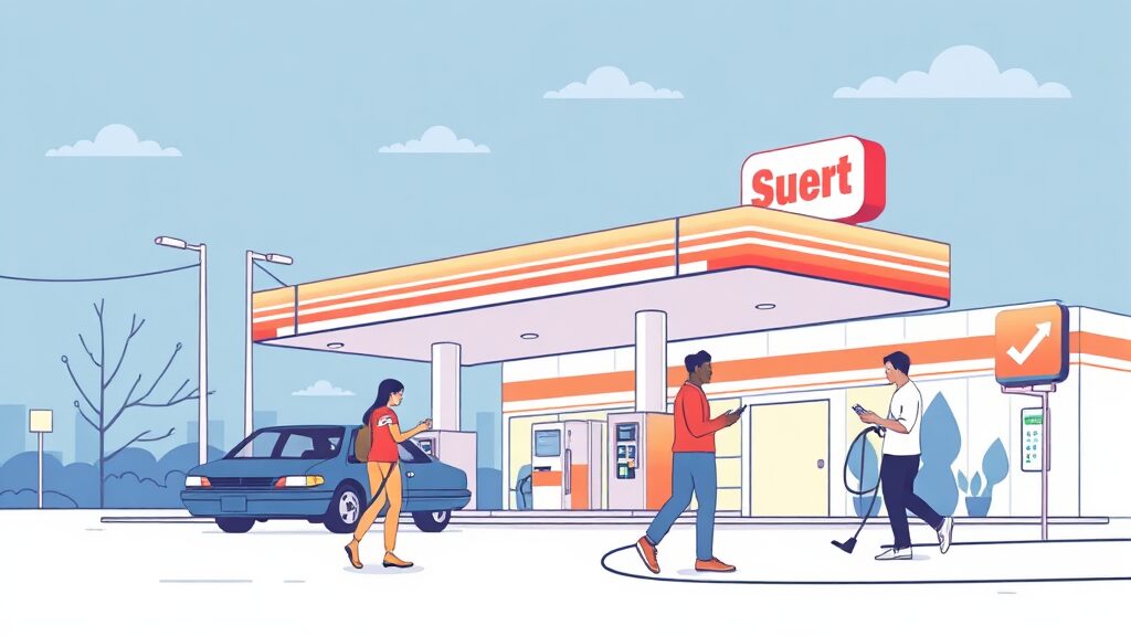 오피넷으로 기름값 잡는 법: 유가 상승 이유부터 절약 팁까지 4 오피넷으로 똑똑하게 주유소 찾기 (illustration 스타일)