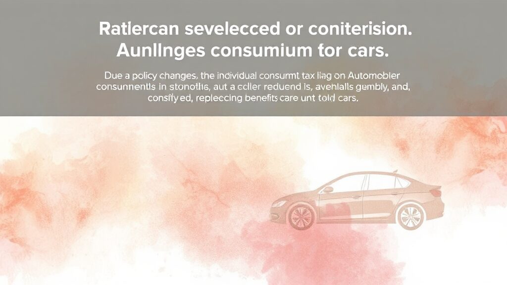 자동차 개별소비세 완벽 분석: 계산부터 절세 팁까지 4 정책 변화, 개별소비세에 어떤 영향을 줄까요? (watercolor 스타일)