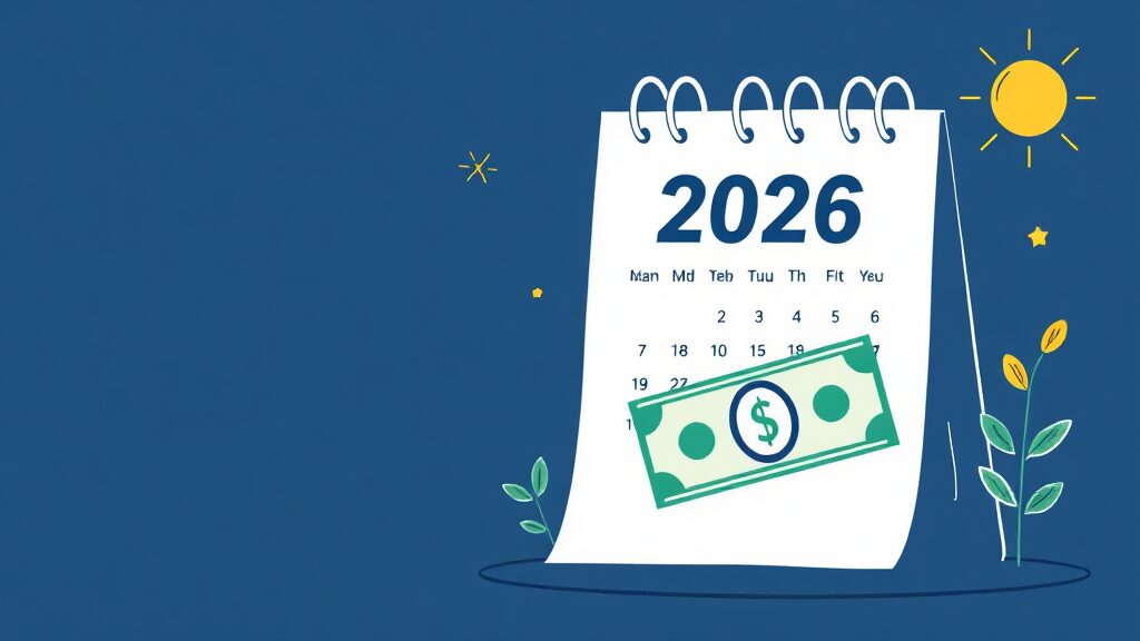 놓치면 후회! 2026년 근로장려금 신청 기간 및 주요 일정 (illustration 스타일)