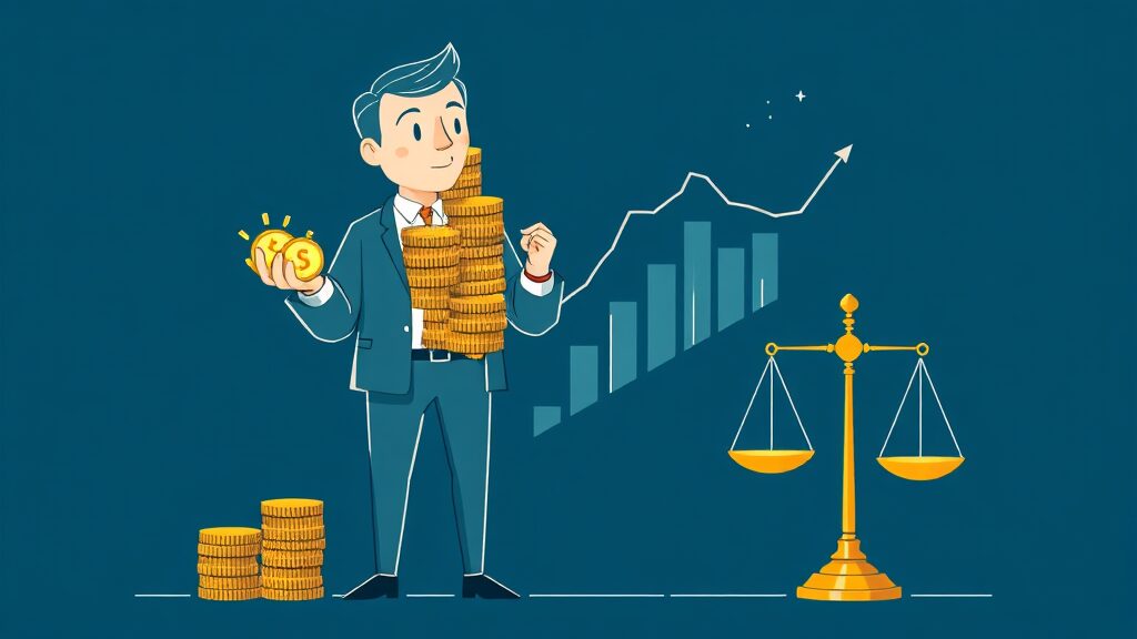 예상 수익률과 리스크: 투자 전 반드시 알아야 할 사항 (illustration 스타일)