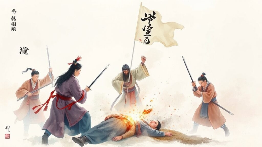 한명회 부관참시: 연산군 분노와 갑자사화 비극의 진실 6 역사적 기록으로 본 한명회 부관참시 사건 (watercolor 스타일)