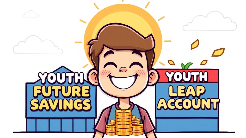 미래를 위한 목돈 마련, 성공 전략 (cartoon 스타일)