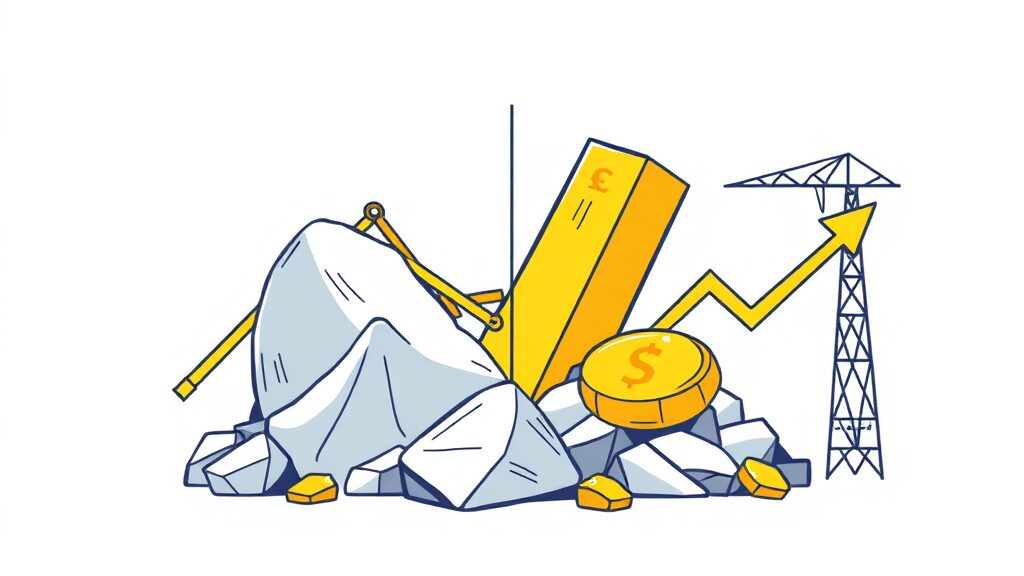 은 투자, 금과 비교하여 전략 세우기 (illustration 스타일)