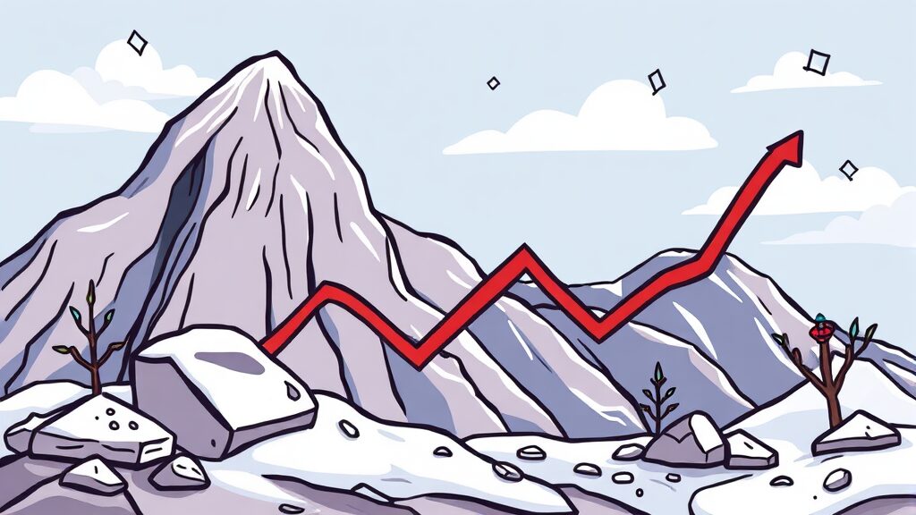 은 가격 변동성을 활용한 투자 전략 (cartoon 스타일)