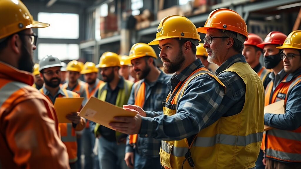 노란봉투법 시행 초기 현황 및 교섭 요구 (realistic 스타일)