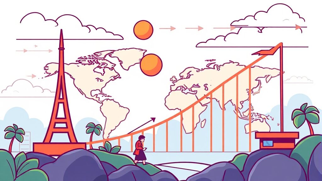 한패스 투자 포인트와 경쟁력 (cartoon 스타일)