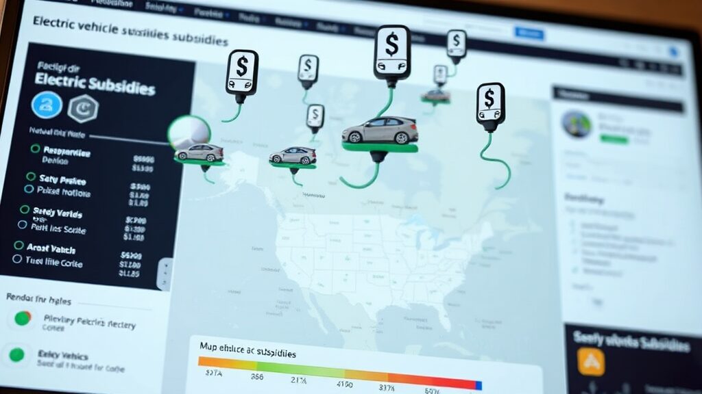 지역별 전기차 보조금 비교 및 예상 지원금 확인 (realistic 스타일)