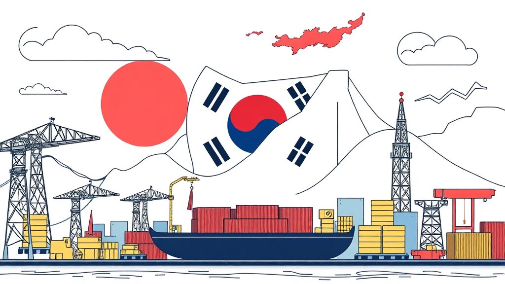 달러 강세, 한국 경제의 구조적 약점 (illustration 스타일)